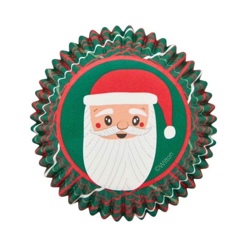 Wilton 75 ct Christmas Holiday Santa Cupcake Liners Baking Treat Cups Party gallery