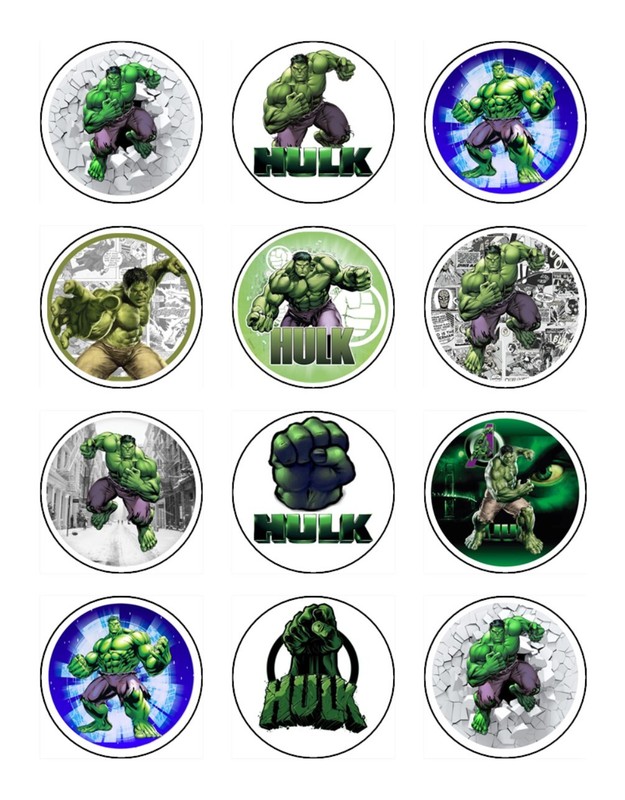 The Hulk Edible Cupcake Topper Icing Avengers Cake Decoration (2 Sizes) gallery