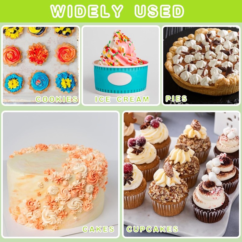 35Pcs Piping Bags and Tips Set with 24 Tips,2 Reusable Pastry 35 Pcs gallery