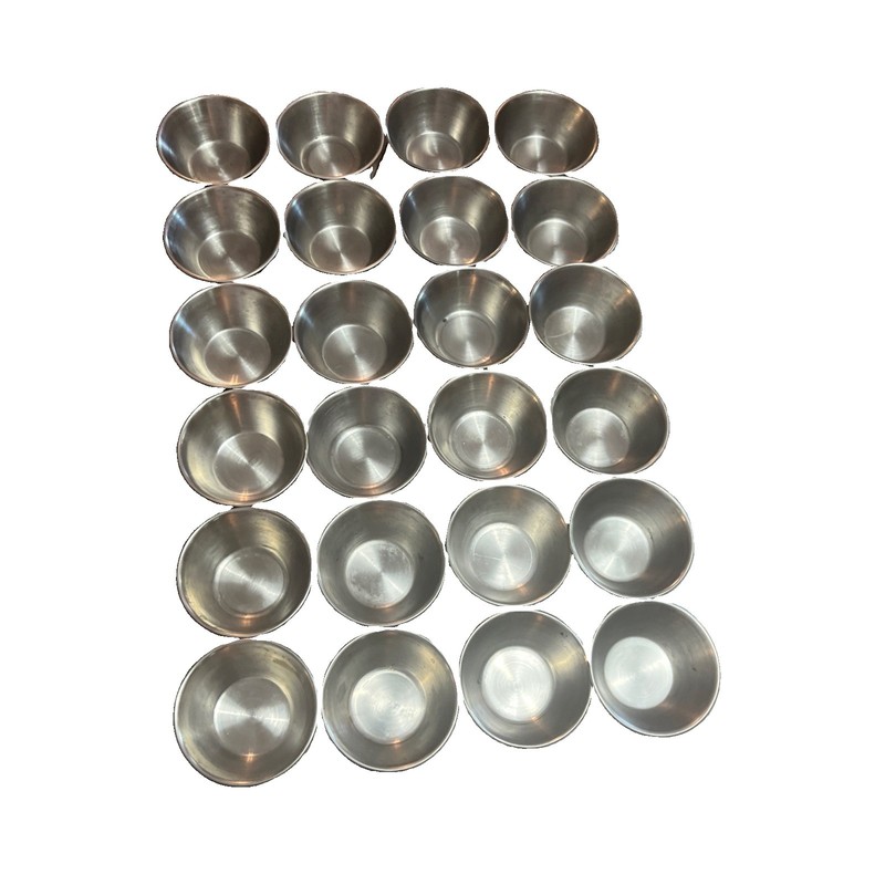 24 Pc Egg Tart Molds Cupcake Mini Pie Mold Metal Muffin Baking Cup Cake Bakeware