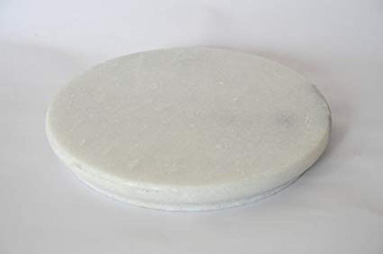 Anupam Hand Made Durable White Marble Chakla, for Making Roti/Chapati Kitchen 12