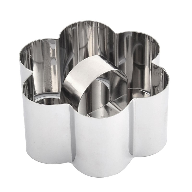 Kitchen Metal Flower Shaped Biscuit Cookie Cake Bakery Cutter Mold Set 2 in 1 gallery