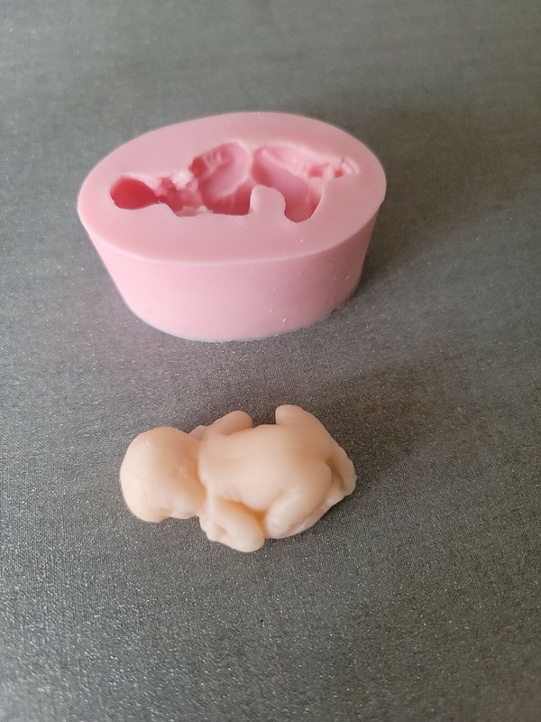 Silicone Flexible Pink Mold 3D Sleeping Baby fondant, Resin,Plaster Etc.. gallery