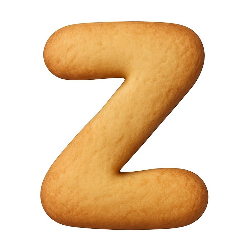 Bubble Style Letter 5″ Slanted Z Cookie Cutter & Stamp, Fondant & Clay – 3.8×5″
