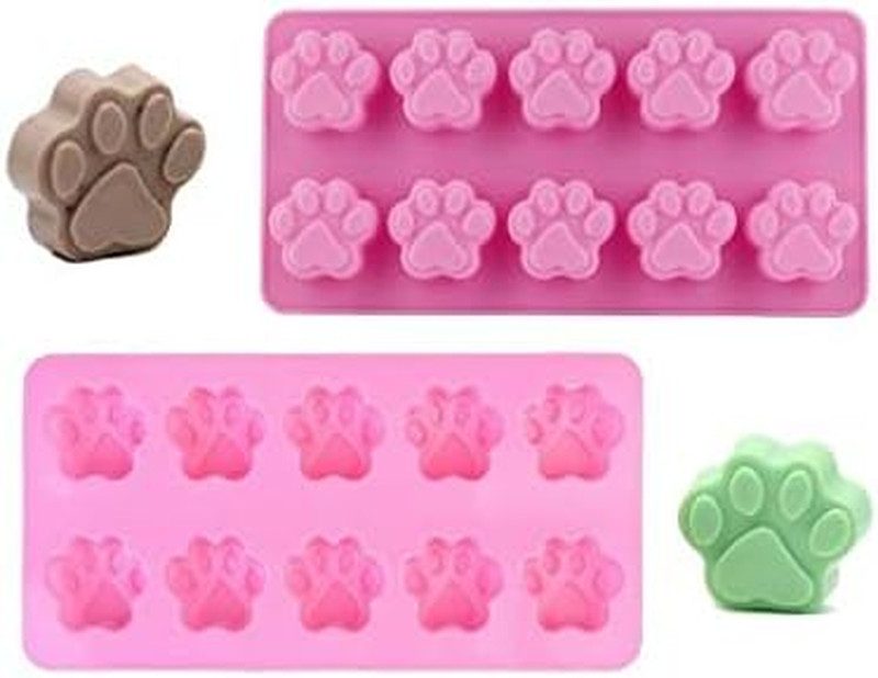 2 Pack Value Silicone Molds Mini Pet Paw Print Animal Paw Print for Homemade ... gallery