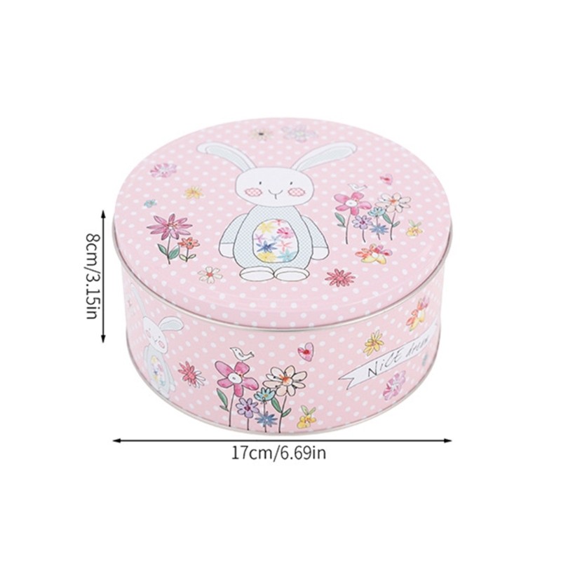 Pink Rabbit Metal Storage Box Cookie Candy Container For Candy Sweets Jewelry gallery