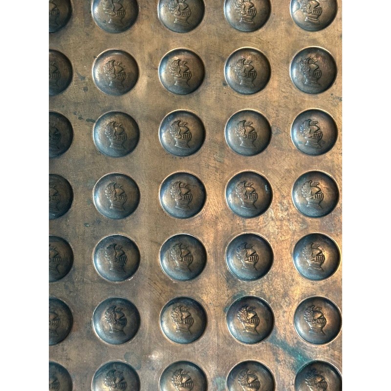 Vintage Military Coin Chocolate Mold Metal Embossed Design Knight Helmet Theme gallery