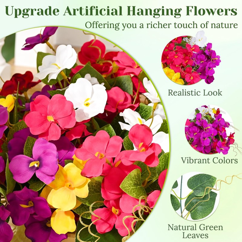 Dolicer Look Real Artificial Hanging Flowers For Outdoors Realistic Artificial gallery