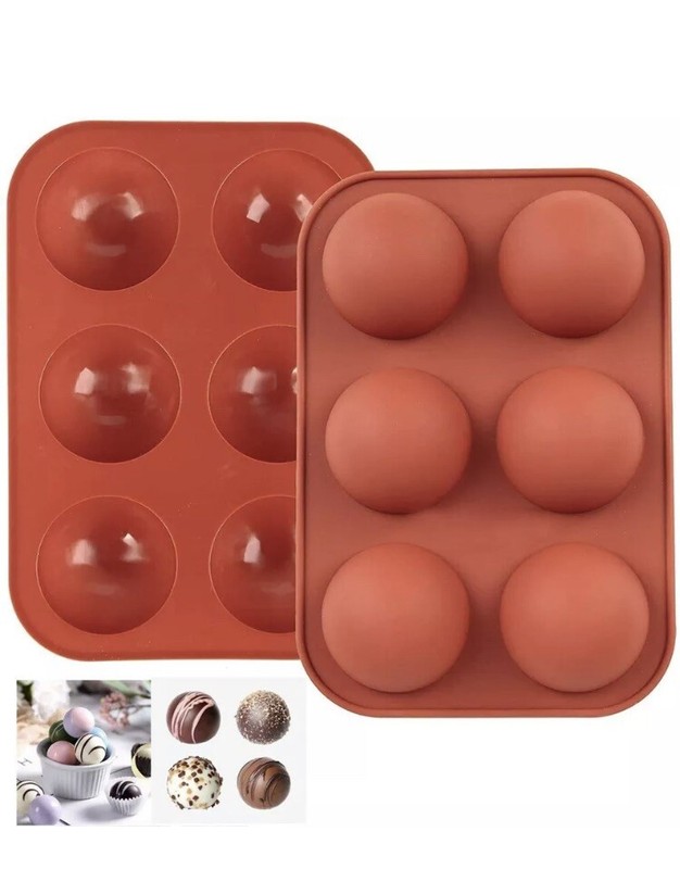 6 x6 Cups Silicone Mold Chocolate Bomb Cake Baking Mould Dome Mousse Tray gallery