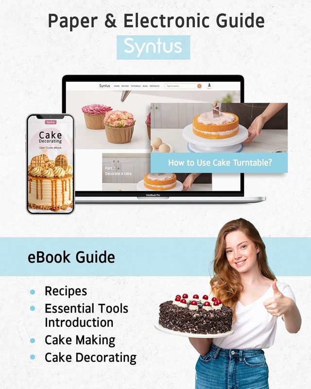Professional 65-Piece Cake Decorating Supplies with Turntable & Accessories gallery