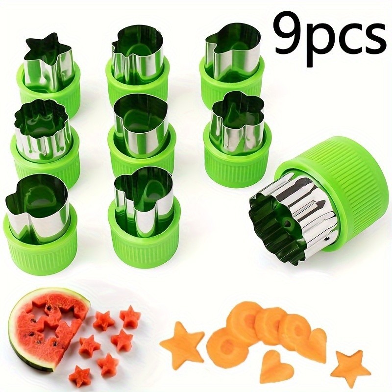 9PCS/Stainless steel Cookie and Vegetable Cutting Set – Mini fruit and cookie em
