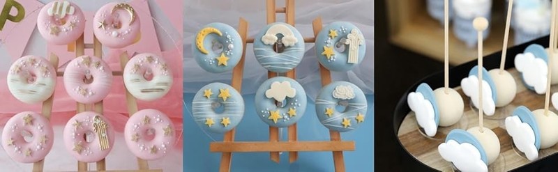 Moon and Star Molds Silicone, Cloud Fondant Mold Moon Star Chocolate Molds for gallery