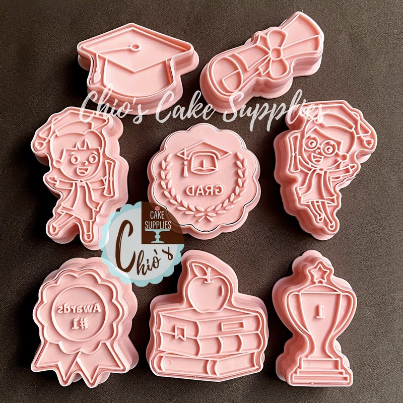 Graduation Themed Cookie Cutter With Embosser Stamp gallery