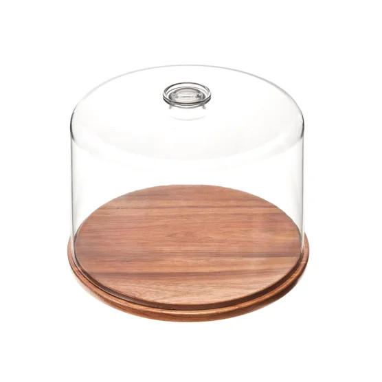 iDESIGN Wood Cake Plate with Dome Lid gallery