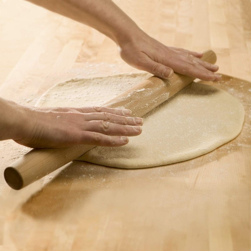 17-Inch French Tapered Rolling Pin in Solid Rubberwood - Effortless Baking Tool gallery