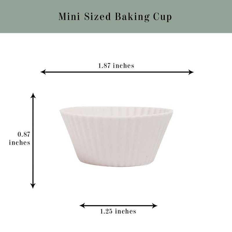 Reusable Silicone Baking Cups, Non-Toxic, BPA Free, Dishwasher Safe, Mini, 24... gallery