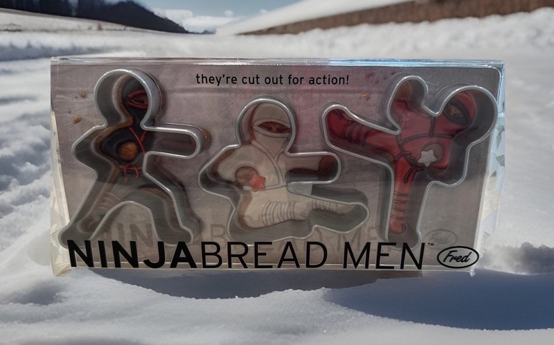 Fred Ninjabread Men Cookie Cutters 3 Pack Kung Fu Novelty NOS Karate Taekwondo gallery