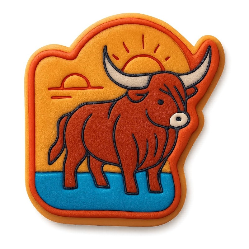 Sunset Highland Cow Cookie Cutter - 4x3.2" Premium Kitchen Tool gallery