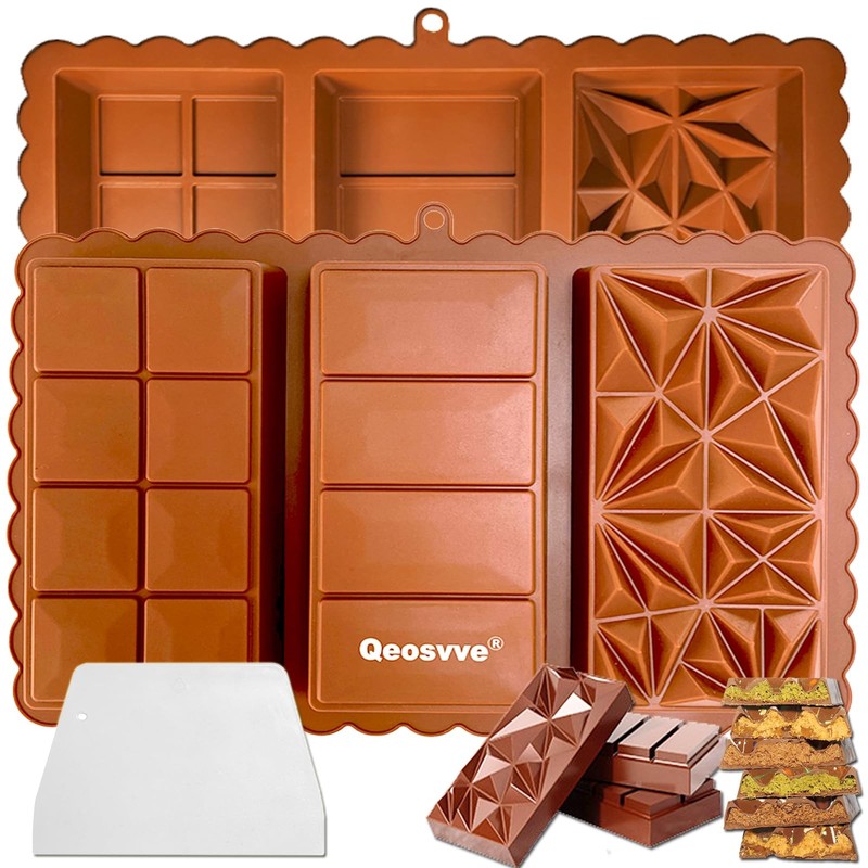 1.2″ Deep Chocolate Bar Mold for Dubai Chocolate Bar Pistachio Kataifi Knafeh