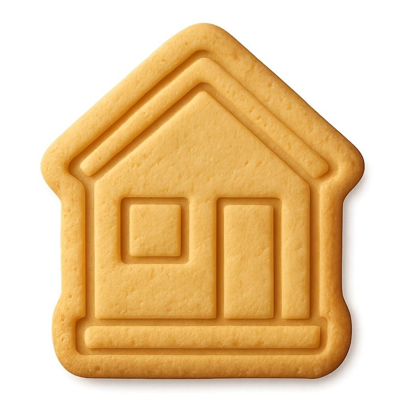 Tiny House Cookie Cutter & Stamp, Fondant & Clay – 4×3.7