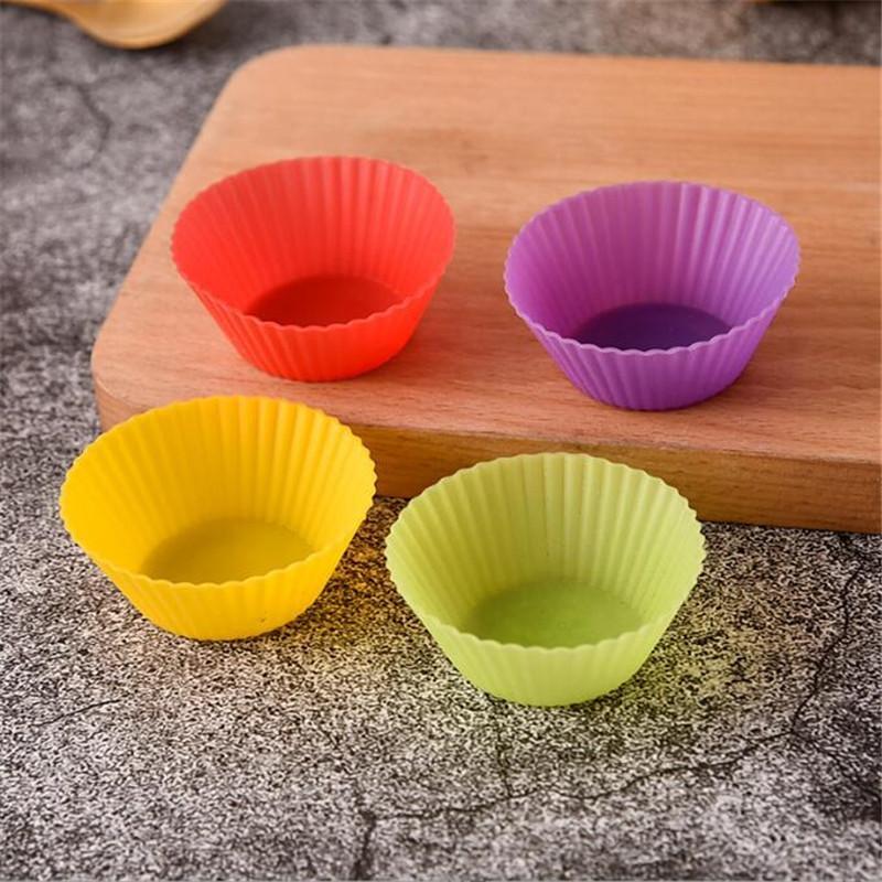 Free Shipping Silicone Cupcake Mold Bakeware Liner Reusable Muffin Baking cake gallery