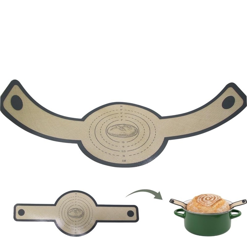Gadgetime USA Premium Silicone Bread Sling with 22″L x 3.8″W, Cream, Green