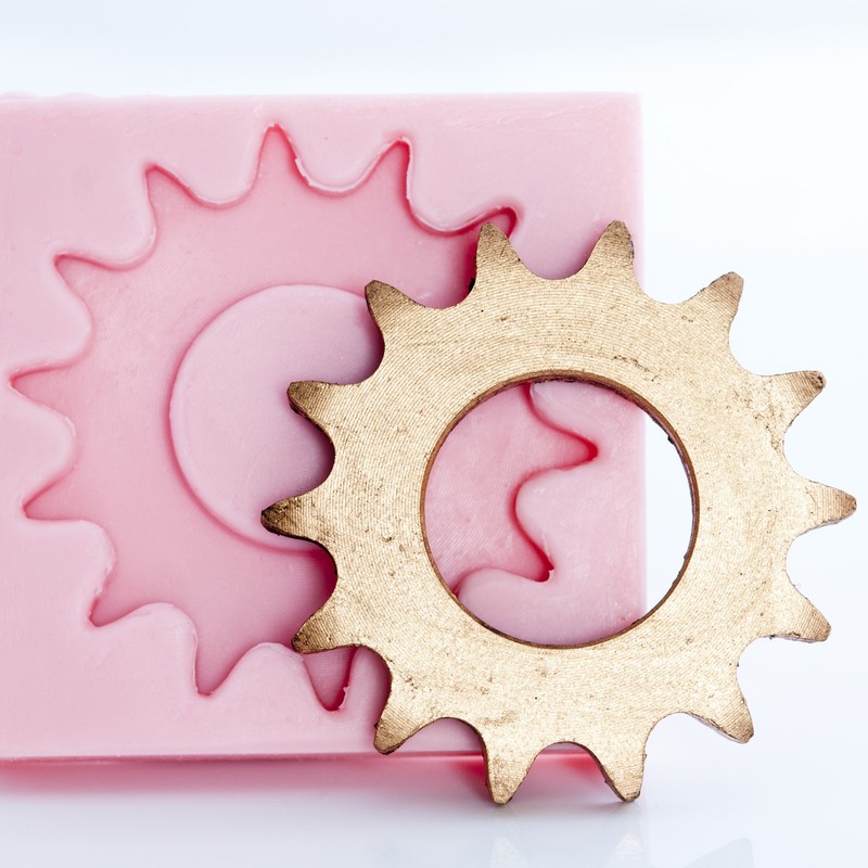 Silicone Steampunk Gear Cog Mold Set 6 Moulds Create 17 Gears Food Safe (241) gallery