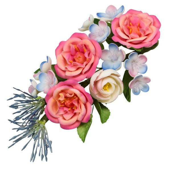 2 Sets of Wild Floral Sprays Gum Paste Gumpaste flowers Fondant Sugar