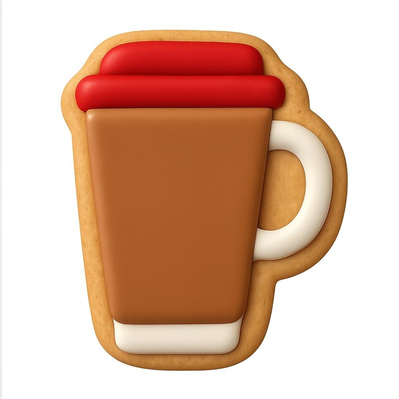 Travel Coffee Mug Cookie Cutter & Stamp, Fondant & Clay - 3.3x4 gallery