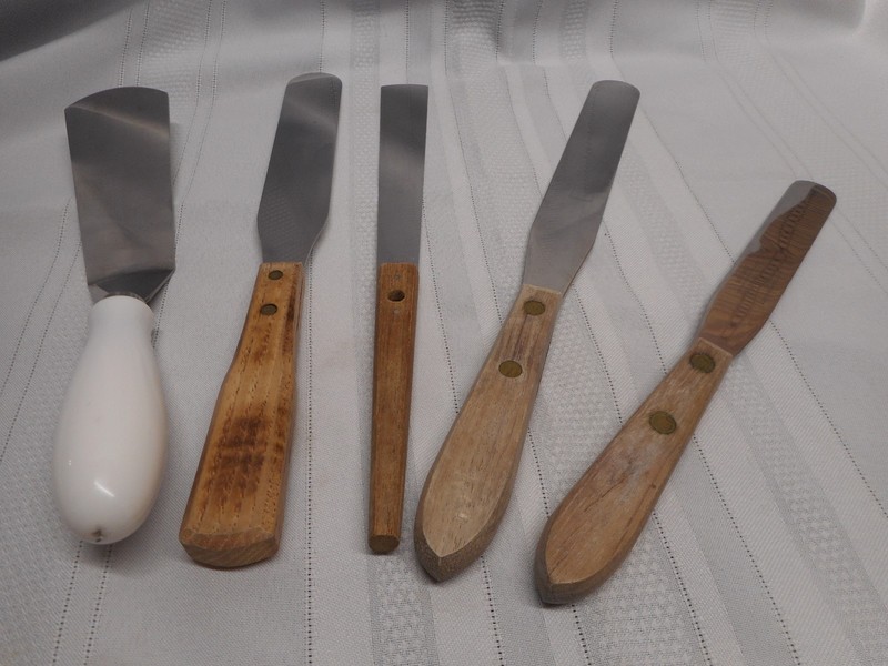 Vintage Lot of 5 Stainless Steel Cake Icing Knife Spatula Spreader VWR Copco