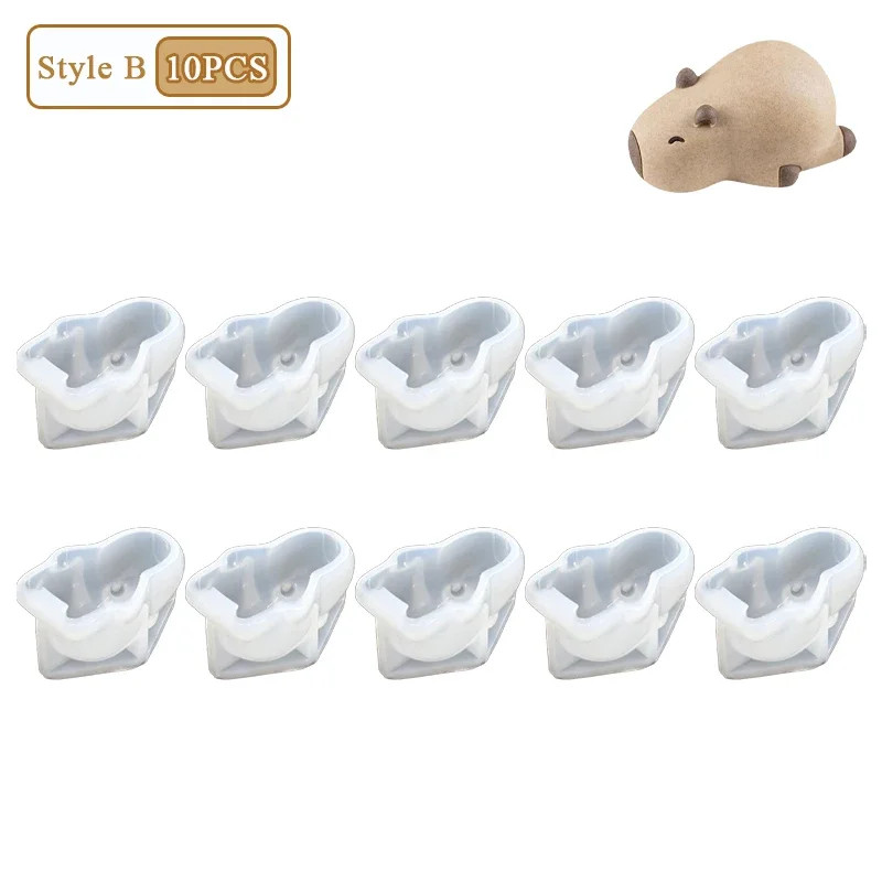 1-10PCS 3D Capybara Custard Mold Silicone Mold Pudding Cake Baking DIY Dessert M gallery