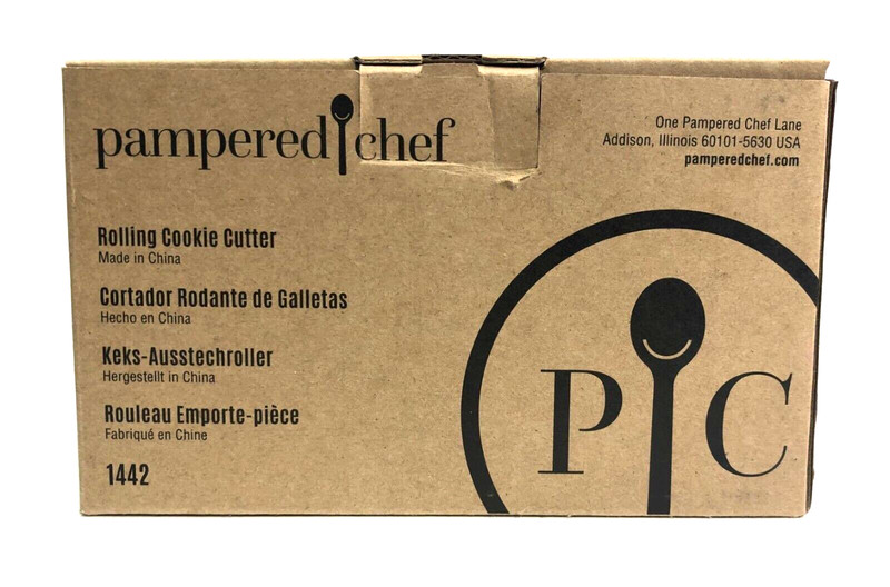 Pampered Chef Rolling Cookie Cutter #1442 Circle Heart & Fluted Square Free Ship