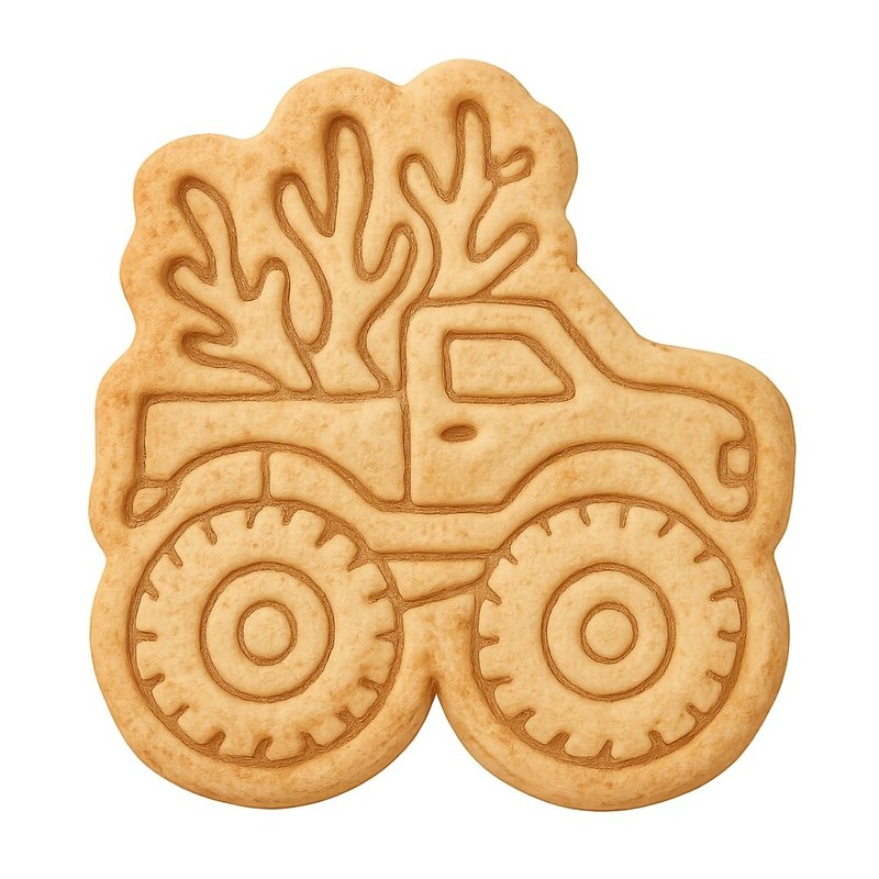 Coral Reef Monster Truck Cookie Cutter & Stamp, Fondant & Clay - 4x3 gallery