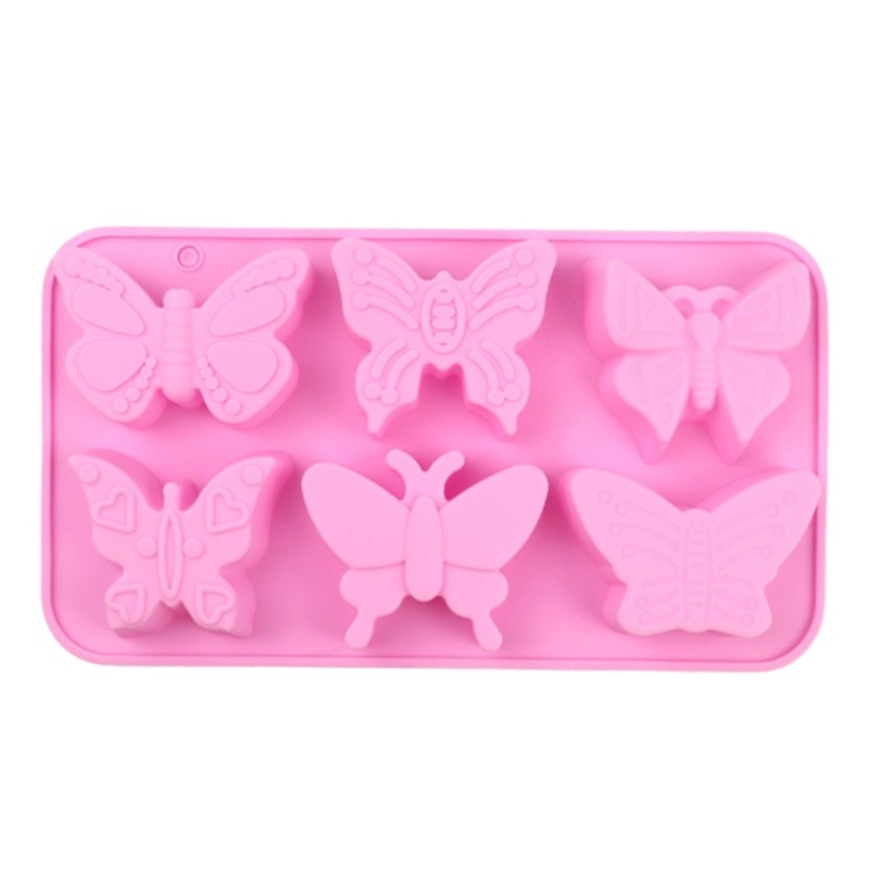 Romance 6 Butterfly Cavity Silicone Molds Baking Tool For DIY Dessert And Ice