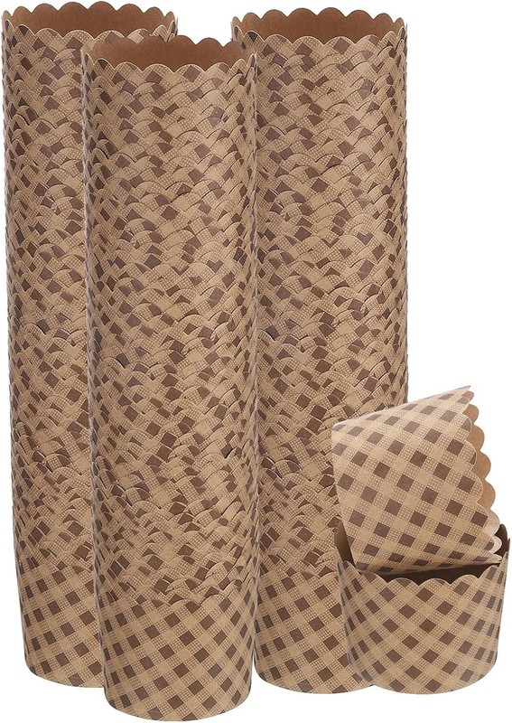150Pcs Paper Baking Cups 6oz Brown Kraft Paper Muffins Liners