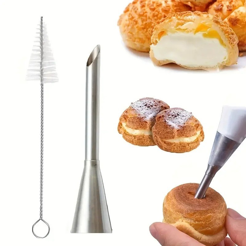 4PCS Puff Pastry Piping Nozzles Stainless Steel Cake Tips gallery