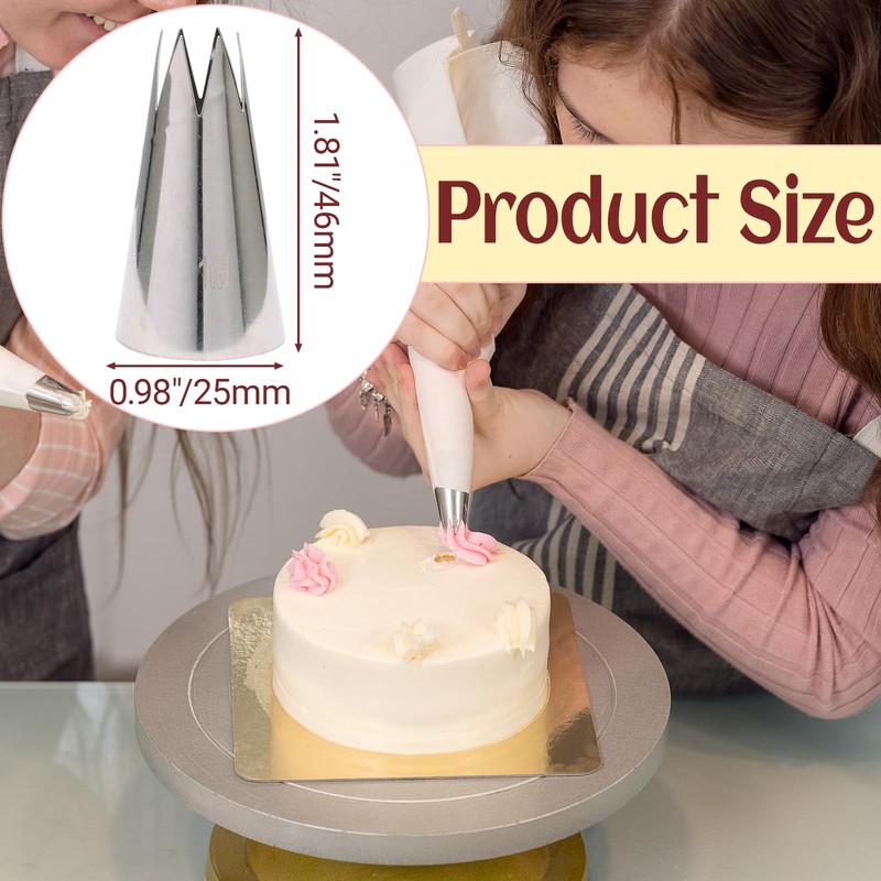 5 PCS 1M Stainless Steel Star Piping Tip Set Cake Decorating Buttercream gallery