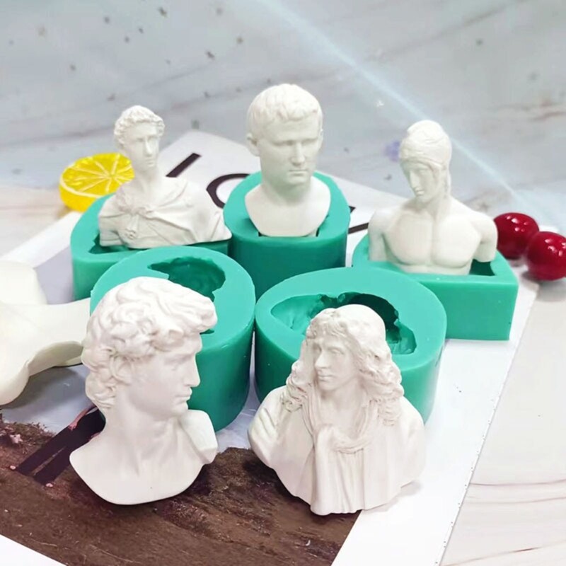 3D Portrait Sculpture Silicone Mold Fondant Cake Border Moulds Chocolate Mould gallery