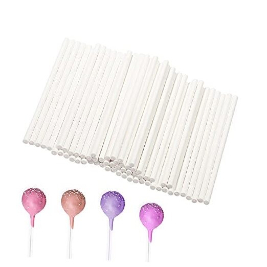 Lollipop Sticks, 200PCS White Paper Lollipop Sticks 6 Inch Lollipop Treat