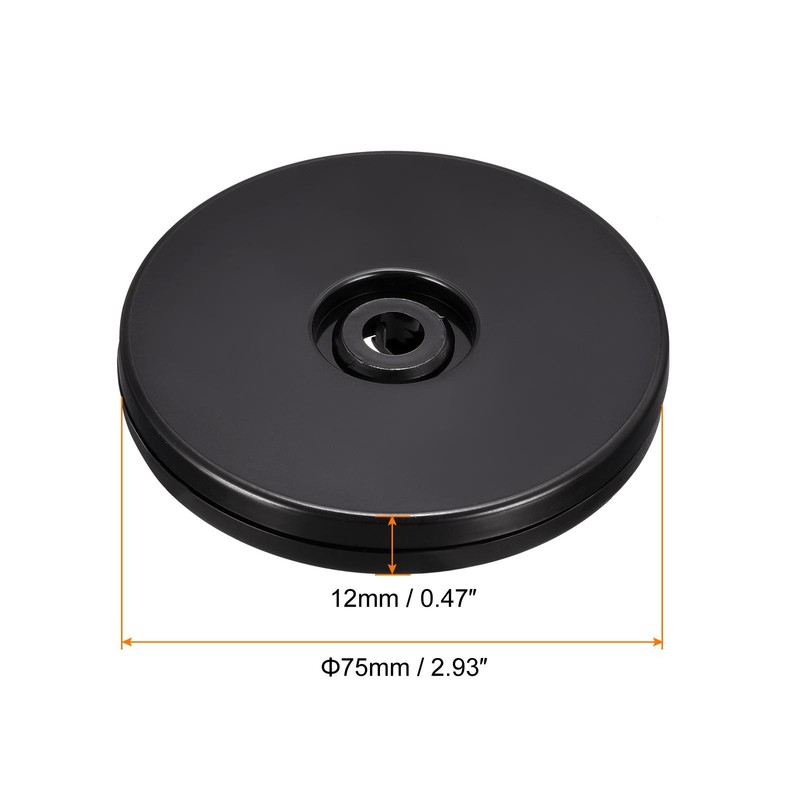 3 Inch Rotary Swivel Bracket with Steel Ball Bearings, Black 4pcs gallery