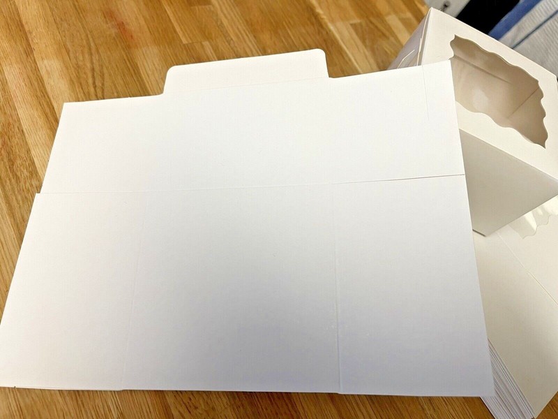 White Single SMALL Cupcake Boxes Window 4"x 4"x 2.5" - 29 Individual boxes NEW gallery