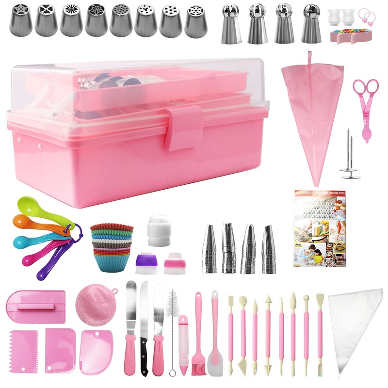 359Pcs Cake Decorating Baking Set with Piping Tips Nozzles for Cupcake Cookie