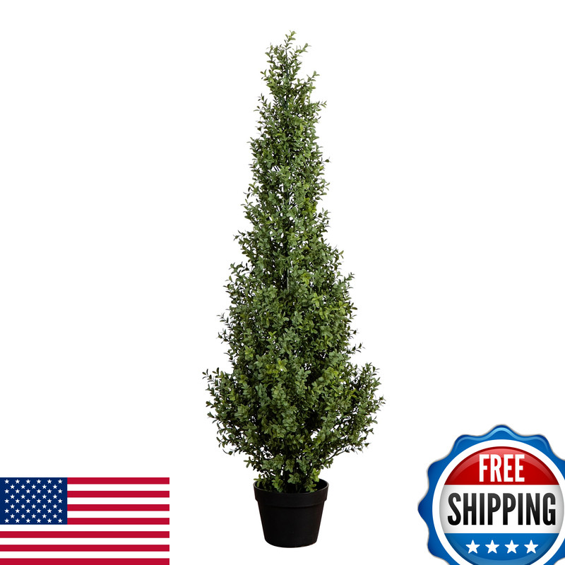 Nearly Natural 4Ft Uv-Resistant Artificial Boxwood Topiary Tree – Lifelike