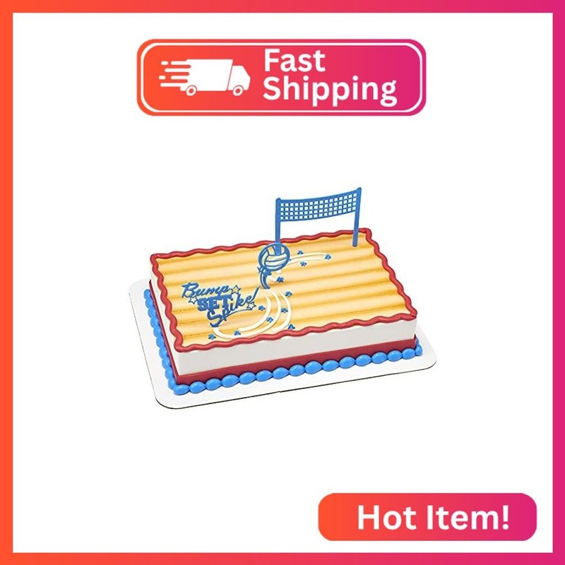DecoPac Volleyball Cake Decorating Kit | Bump, Set, Spike | Cake and Cupcake Top