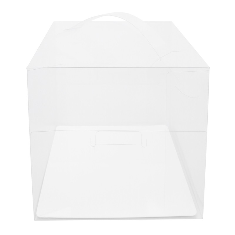 50 Pcs Clear Cake Boxes, Square Clear Cake Boxes, Cake Carrier with Handle gallery