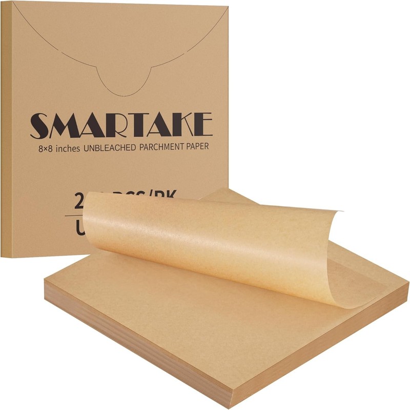 8×8 Inch Parchment Paper Sheets, 200Pcs Non-Sti Precut