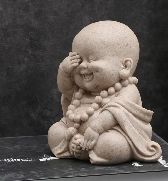 Large smiling buddha silicone mold Resin, plaster, soap,candle mold 0-u7544