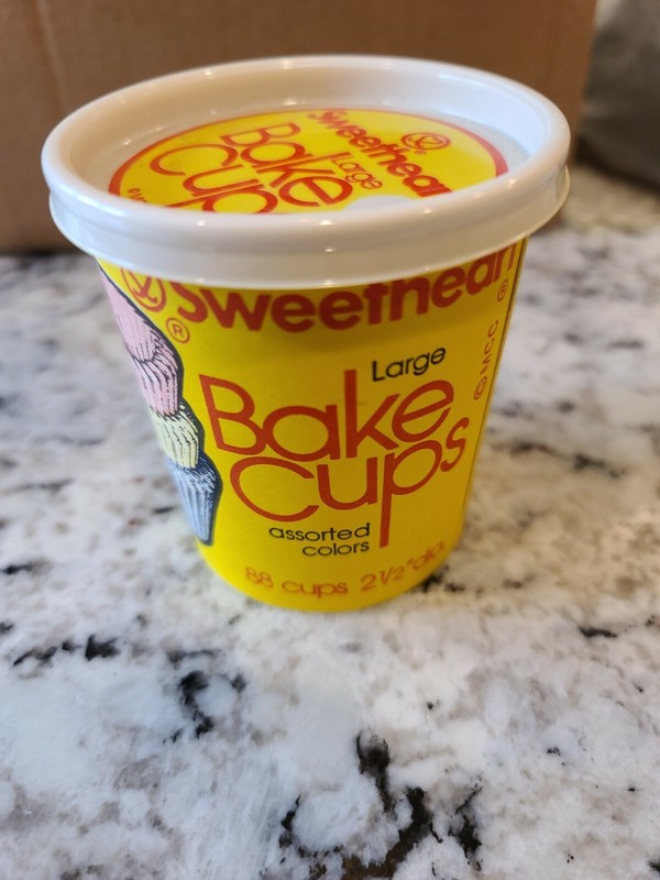 Vintage Sweetheart Large Cupcake Liner Bake Baking Cups Assorted Colors Package