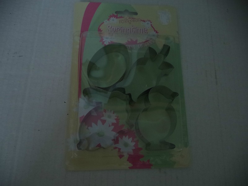 Fox Run Four Piece Easter Metal Cookie Cutters Egg Rabbit Tulip And Chic gallery