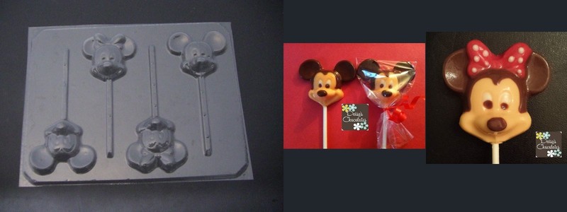 MICKEY MINNIE MOUSE Face Head Chocolate Candy Soap Mold